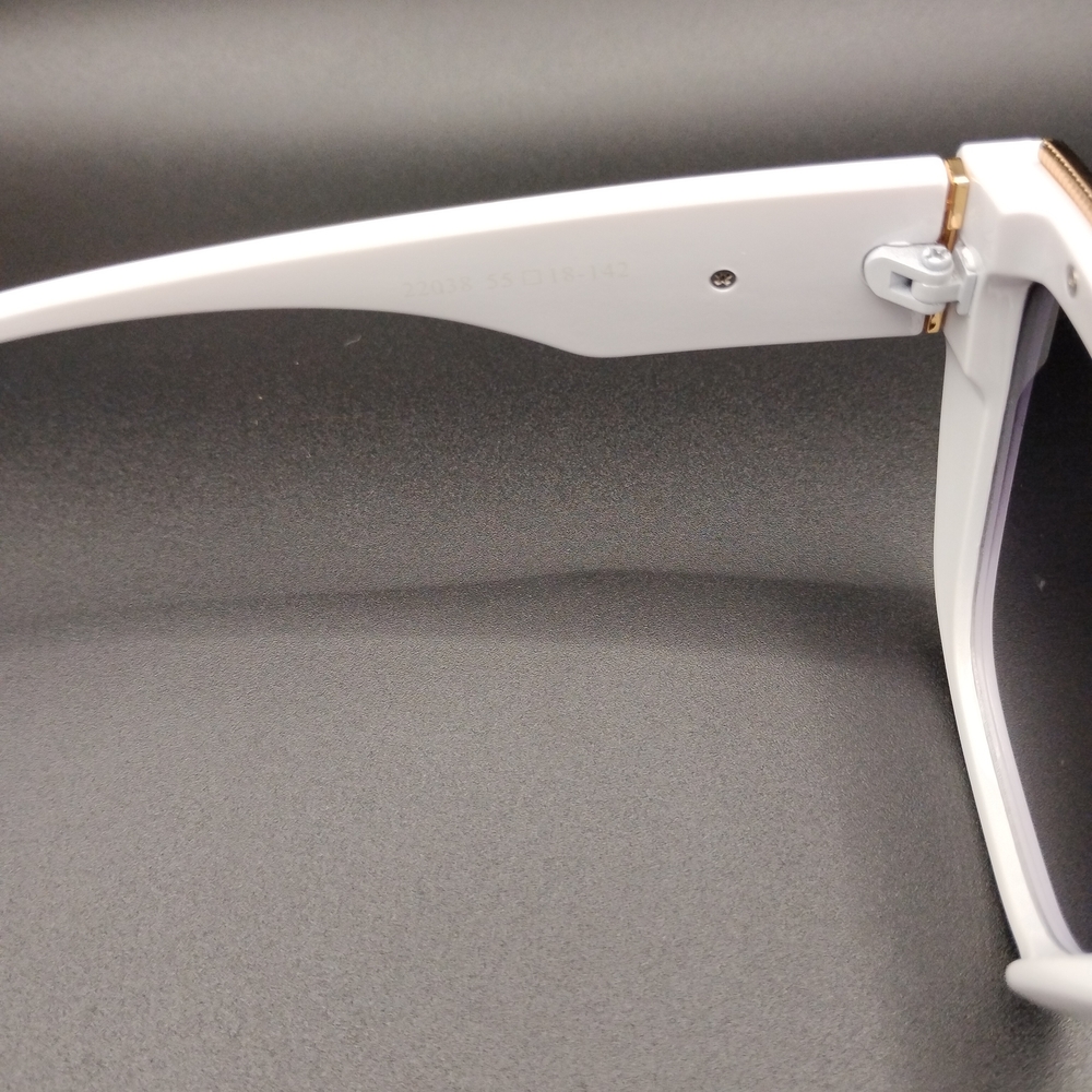 AUTHENTIC  Dolce & Gabbana White With Gold Trim Sunglasses NWT - Picture 3 of 4